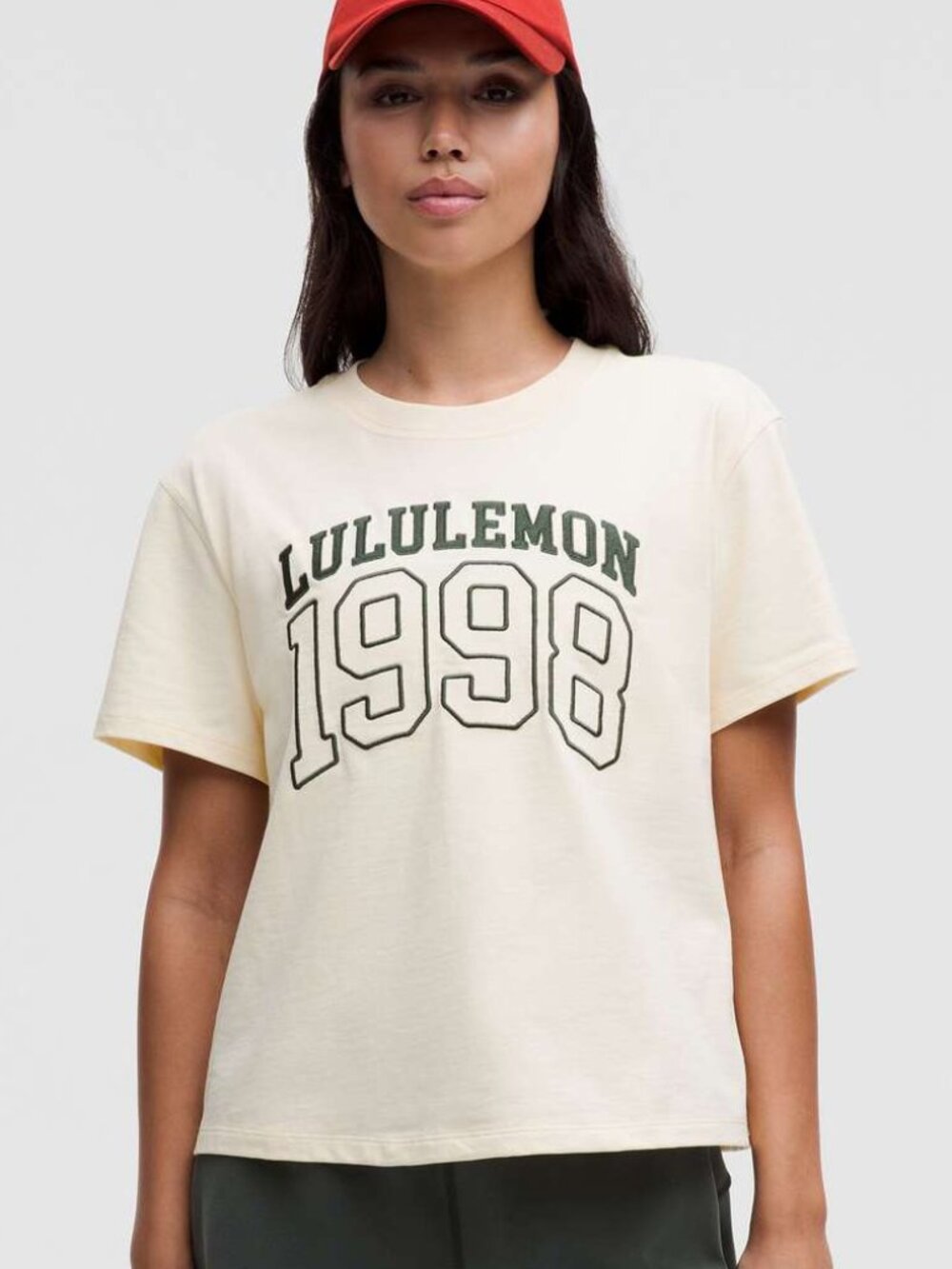 Lululemon Relaxed Fit Cotton Jersey Tee Graphic Butter Cream